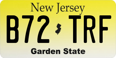 NJ license plate B72TRF