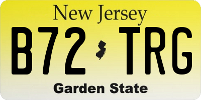 NJ license plate B72TRG