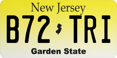 NJ license plate B72TRI