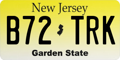 NJ license plate B72TRK