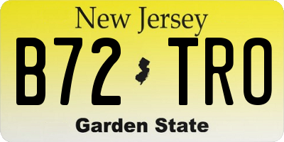NJ license plate B72TRO