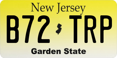 NJ license plate B72TRP