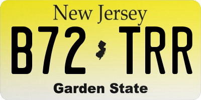 NJ license plate B72TRR