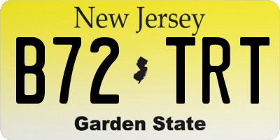 NJ license plate B72TRT