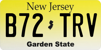 NJ license plate B72TRV