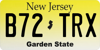 NJ license plate B72TRX