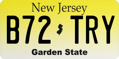NJ license plate B72TRY