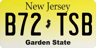 NJ license plate B72TSB