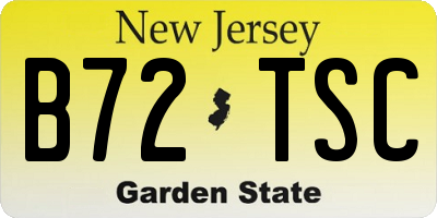 NJ license plate B72TSC