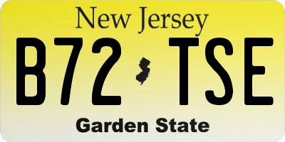 NJ license plate B72TSE