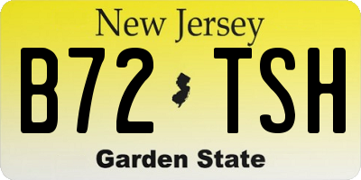 NJ license plate B72TSH