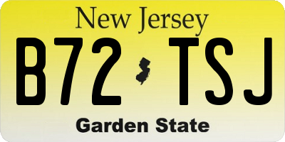 NJ license plate B72TSJ