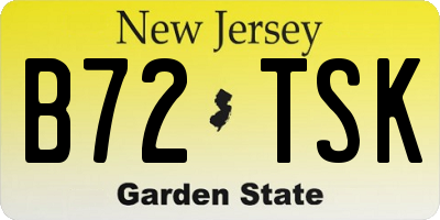 NJ license plate B72TSK