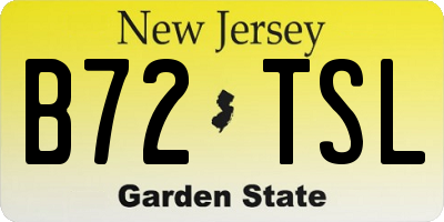 NJ license plate B72TSL