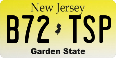 NJ license plate B72TSP