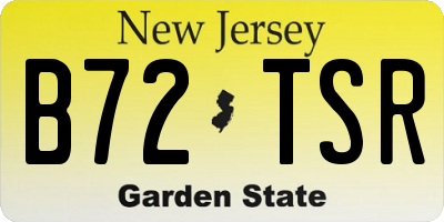 NJ license plate B72TSR