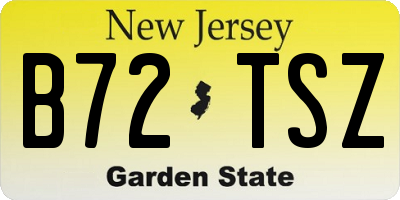 NJ license plate B72TSZ