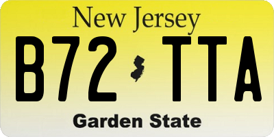 NJ license plate B72TTA