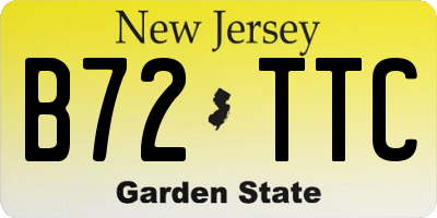 NJ license plate B72TTC