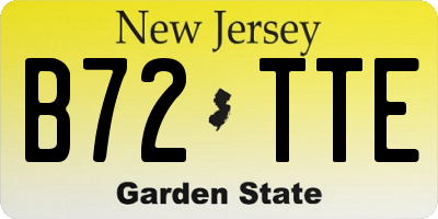 NJ license plate B72TTE