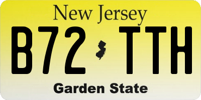 NJ license plate B72TTH