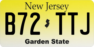 NJ license plate B72TTJ