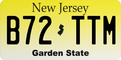 NJ license plate B72TTM