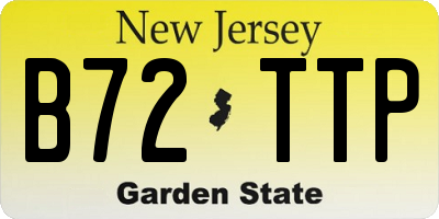 NJ license plate B72TTP