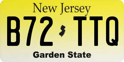 NJ license plate B72TTQ