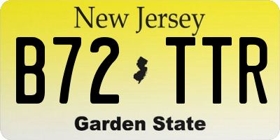 NJ license plate B72TTR