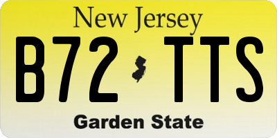 NJ license plate B72TTS