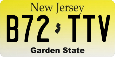 NJ license plate B72TTV