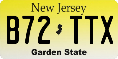 NJ license plate B72TTX