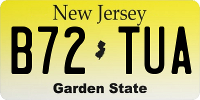 NJ license plate B72TUA