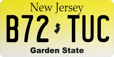 NJ license plate B72TUC
