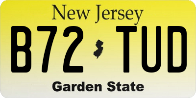 NJ license plate B72TUD