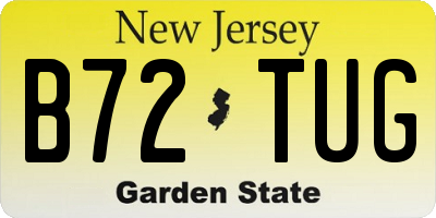 NJ license plate B72TUG