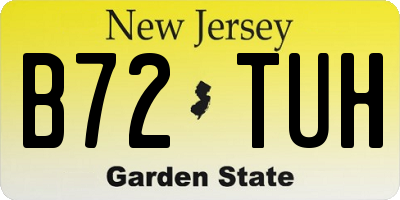 NJ license plate B72TUH