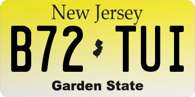 NJ license plate B72TUI