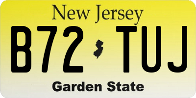 NJ license plate B72TUJ
