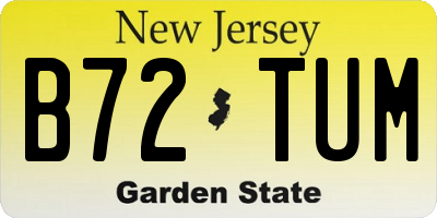 NJ license plate B72TUM
