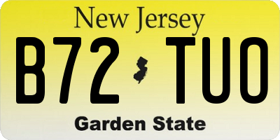 NJ license plate B72TUO