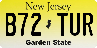 NJ license plate B72TUR