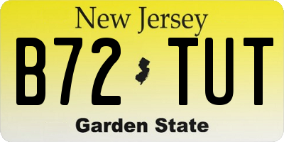 NJ license plate B72TUT