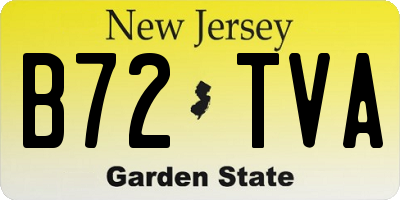 NJ license plate B72TVA