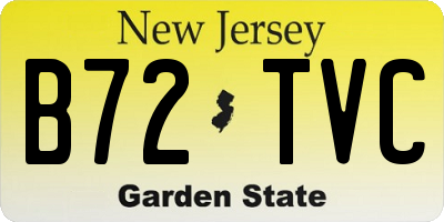 NJ license plate B72TVC