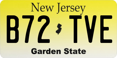 NJ license plate B72TVE