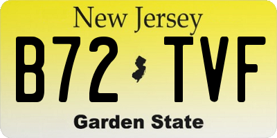 NJ license plate B72TVF