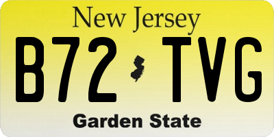 NJ license plate B72TVG