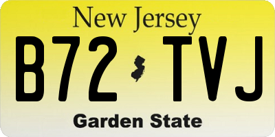NJ license plate B72TVJ